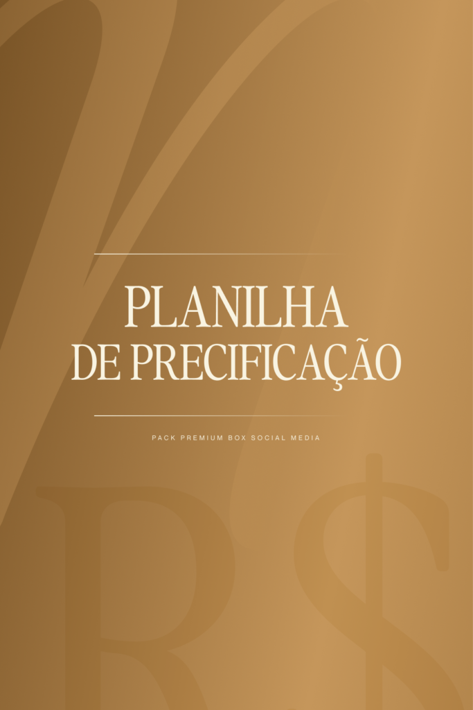 planilha de precificação